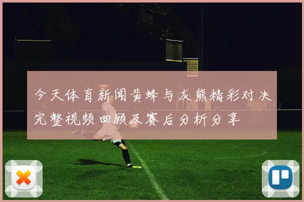 今天体育新闻黄蜂与灰熊精彩对决完整视频回顾及赛后分析分享
